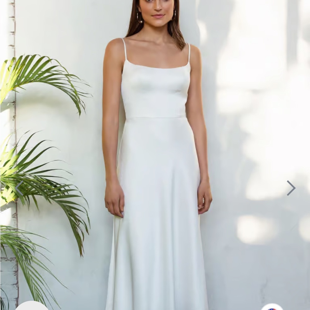 Jenny Yoo White Sleeveless Sundress Wedding - Picture 9 of 10